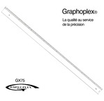 GRAPHOPLEX Ruler: transparent 75 cm; 4 mm thick with 1 bevelled edge