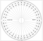 Rapporteur cercle entier - degrés Ø 10 cm