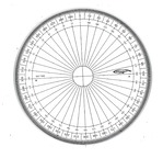 Rapporteur cercle entier - grades Ø 10 cm