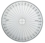 Rapporteur cercle entier - degrés Ø 15 cm