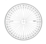 Rapporteur cercle entier - grades Ø 15 cm