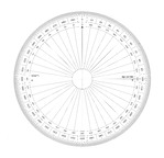 Rapporteur cercle entier - grades Ø 20 cm