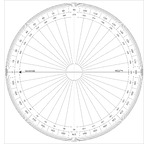 Protractor full circle- graduated in degrees 25 cm diameter