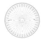 Protractor full circle- graduated in grades 25 cm diameter