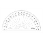 Protractor 1/2 cercle- graduated in degrees - 10 cm diam