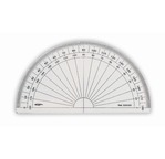 Protractor 1/2 cercle- graduated in degrees - 13 cm diam