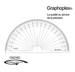 Protractor 1/2 cercle- graduated in grades - 16 cm diameter