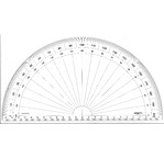 Protractor 1/2 cercle- graduated in grades - 25 cm diameter