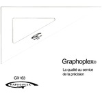 Set-square 60° with 3 sraight edges 32cm, 3mm thick