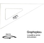 Equerre 60° 3 bords droits 15 cm