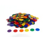 JETONS DE TRI 500 pièces rondes opaques 25 mm de diamètre - 6 couleurs assorties