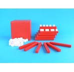 BASE 10 - Boîte carton (cubes de 1cm + règles de 10cm + faces de 10cm + cube de 10cm)