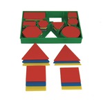 BLOCS LOGIQUES Boîte de 60 pièces (3 couleurs 5 formes 2 tailles)