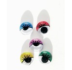 Lot de 100 Yeux mobiles à cils assortis