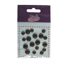Cabochons verre ronds ass. 18 pcs, VIOLET