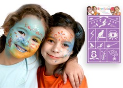 Face painting stencils