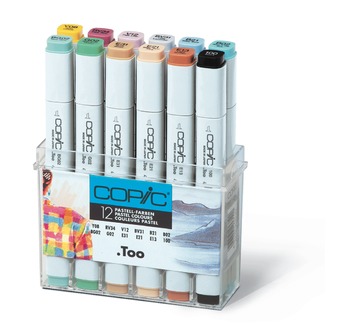 COPIC Marker 12 Pastel colours set