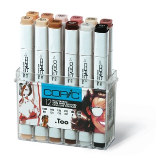 Set COPIC MARKER - 12 couleurs Portrait