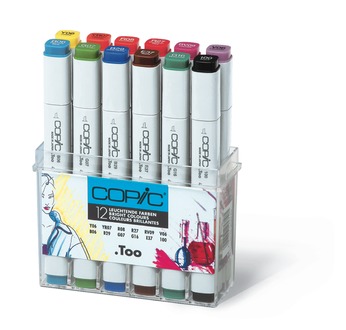 COPIC Marker 12 Bright colours set