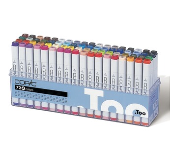 COPIC MARKER 72 colours; set A