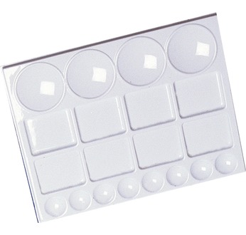 Jumbo rectangular plastic pallet with 20 deep slots - 32 x 24,5 cm