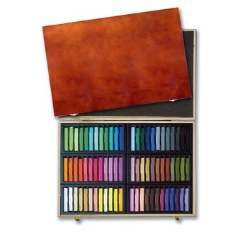 MUNGYO Coffret bois 72 Pastels secs Carrés assortis