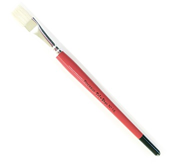 Flat blush - Bristles - White hair - Varnished handle - n°20