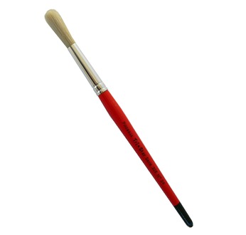 Flat blush - Bristles - White hair - Varnished handle - 45 mm - n°4