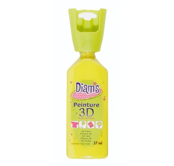 DIAM'S Peinture 3D a l'unité - DIAMS 3D, 37ml, Brillant Jaune