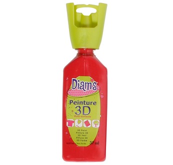 DIAM'S Peinture 3D a l'unité - DIAMS 3D, 37ml, Rouge Profond