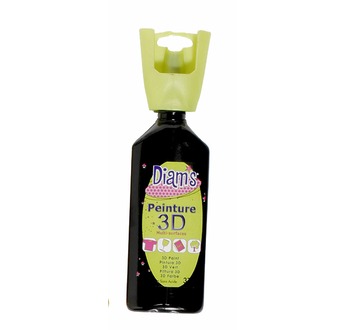 DIAM'S Peinture 3D a l'unité - DIAMS 3D, 37ml, Brillant Noir