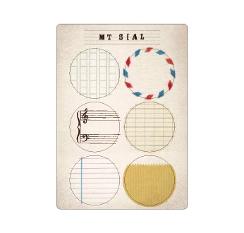 MT SEAL Etiquettes / labels washi paper mt seal (1 planche) F