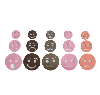 Lot de 60 visages en mousse avec expression