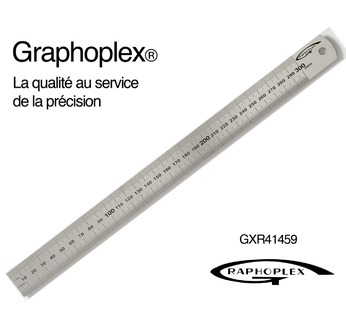 Réglet acier épais - ép = 1mm - l = 24mm - L = 30cm