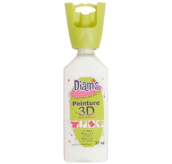 DIAM'S Peinture 3D a l'unité - DIAMS 3D, 37ml, Brillant Blanc