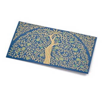 PAPERTREE GAIA Enveloppe Kdo 19*10 Bleu roi