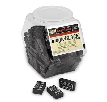 GBS-18 Magic Black Eraser, Hex Tub of 72 Latex Free