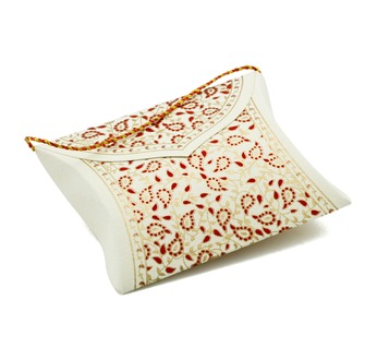 PAPERTREE TAJ Pochette Cadeau Chic Ivoire -2 pièces