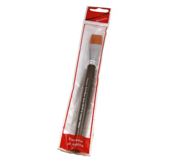 Tristar, Synthetic flat brush - short grey handle - n°18