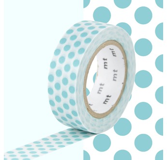 MT 1P Motif pois bleu lagon / dot soda