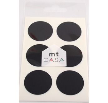 MT CASA SEAL Sticker rond 3,5cm en washi noir / black 30 pcs