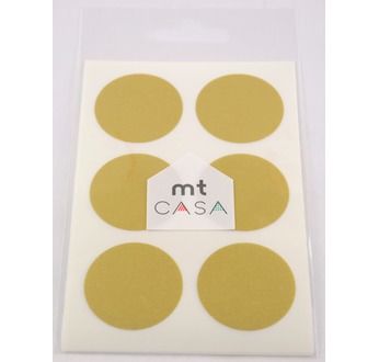 MT CASA SEAL Sticker rond 3,5cm en washi or / gold 30 pcs