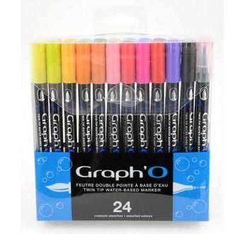 GRAPH'O Set de 24 couleurs Essentielles