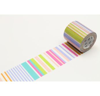 MT CASA 5cm lignes pastels /  multi border pastel