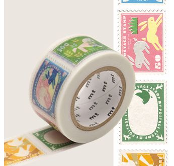 MT EX Motif timbres animaux / postage stamp - 2,5cm x 10m
