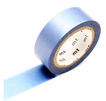 MT 1P Uni Pearl irisé bleu céleste / blue - 1,5cm x 7m