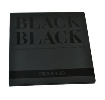 FABRIANO BLACK BLACK-Bloc 20x20-300gsm-20feuilles ultranoir