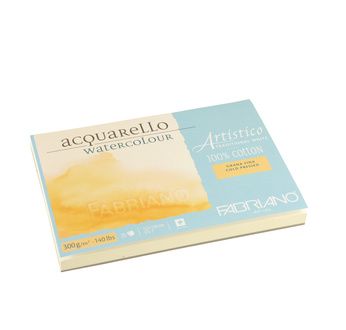 FABRIANO ARTISTICO WHITE-Bloc12,5x18-300g-25feuilles-fin