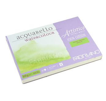 FABRIANO ARTISTICO X WHITE-Bloc12x18-300g-25feuille-torchon