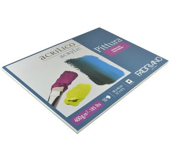 FABRIANO PITTURA -Bloc 30x40 cm -400 gsm -10 feuilles grain fin